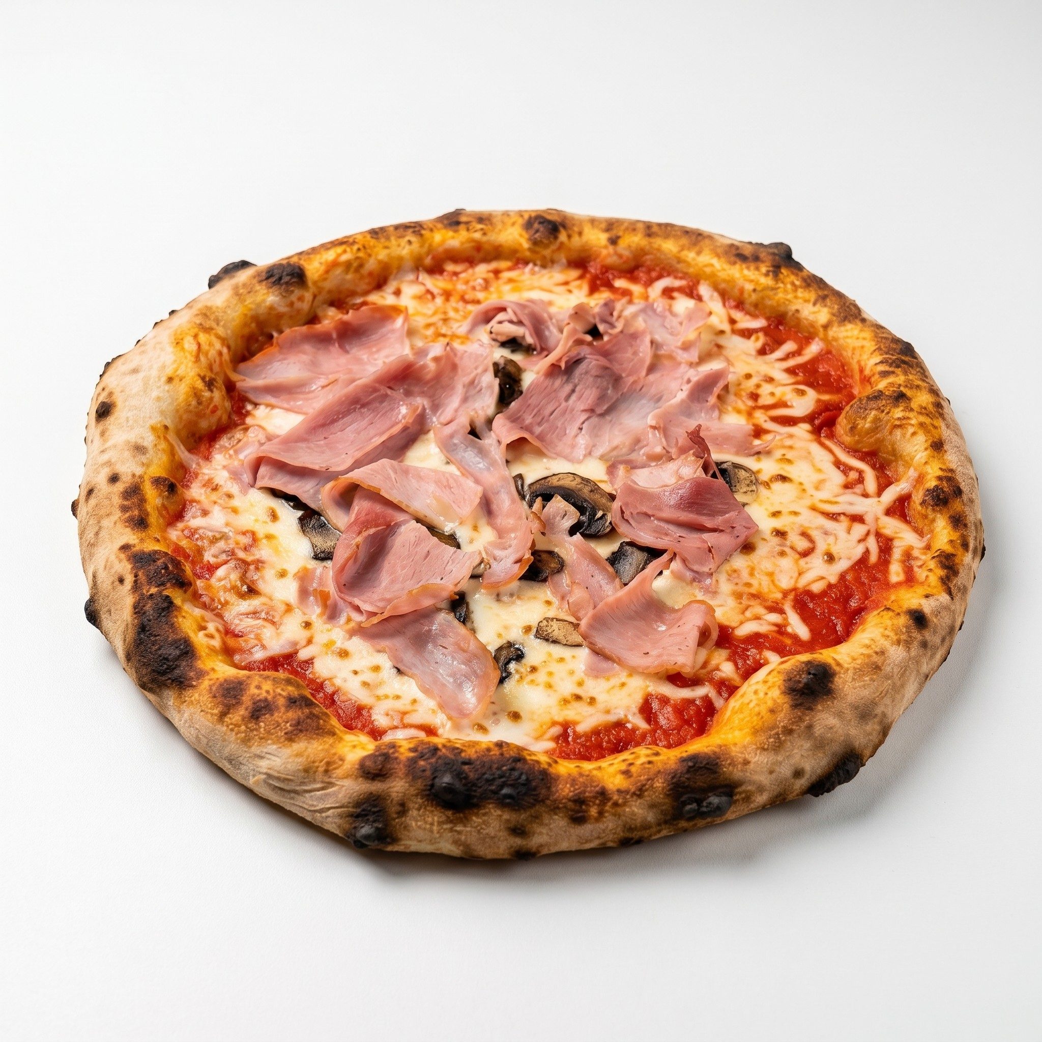 Prosciutto E Funghi Pizza.